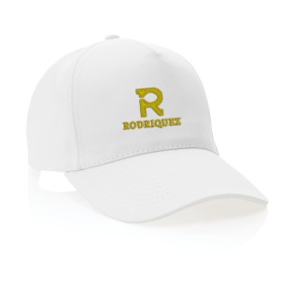 Gorra promocional de algodón reciclado 280gr con trazador AWARE